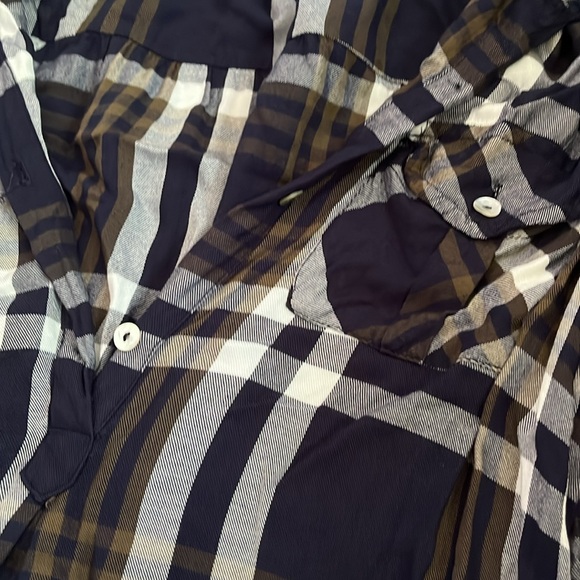 NWOT just living plaid button down - Picture 4 of 5